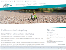 Tablet Screenshot of hausmeisterservice-augsburg.de